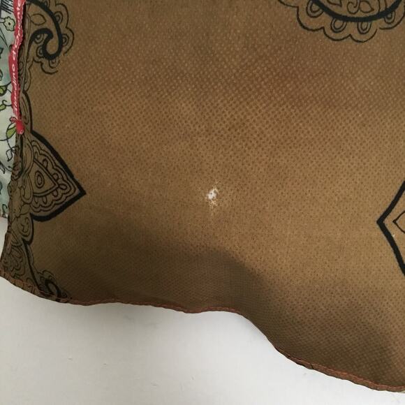 Giardino D'Oriente Lg Rectangle Patch Multicolor 100% Silk Scarf Made in Italy - Picture 4 of 15